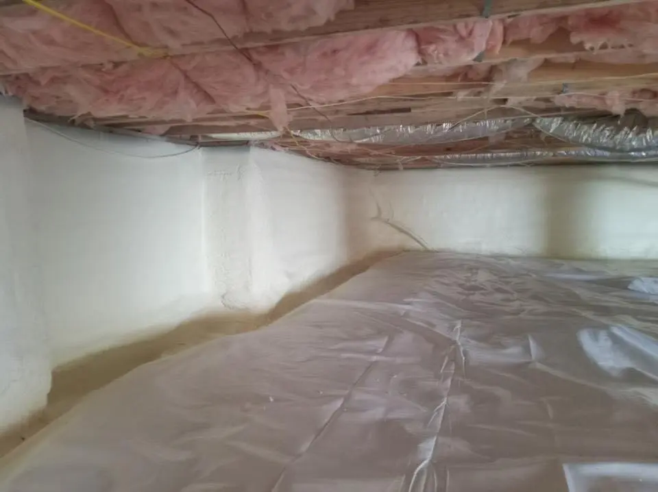 Crawl space encapsulation with closed-cell spray foam for Spray Foam Roofing in Whittier